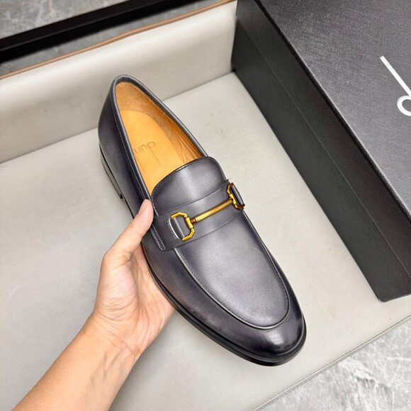 Dunhill Classic Business Leather Shoes Gray main image 9